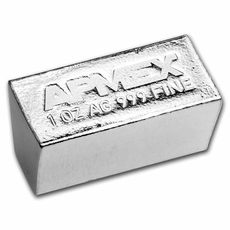 1 oz Silver Bar - APMEX Mini Brick - SKU#238778